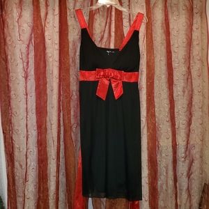 Ruby Rox Flowy Formall Sleeveless Short Mesh Overlay Dress